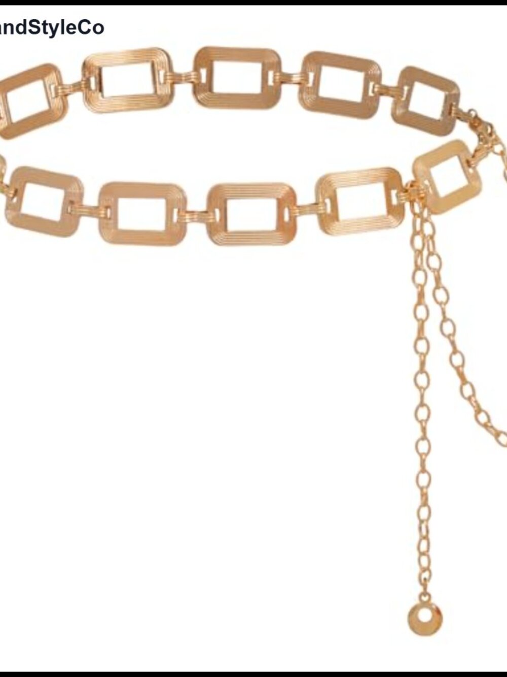 Metal Waist Chain Belt for Women Adjustable Chunky Link Belly Belt